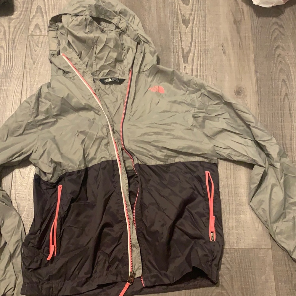 North face windbreaker zip up